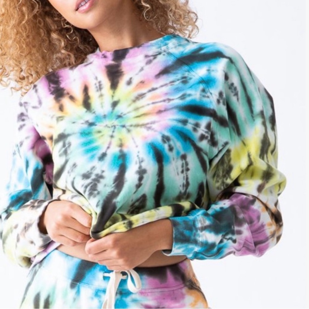 Electric & Rose Ronan Love Rays Love Vibrant Tie Dye Sweatshirt NWT Small